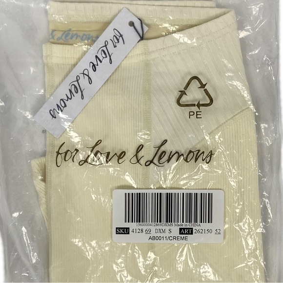 NWT | For Love and Lemons Dani Ribbed Bike Shorts Size Small - Picture 9 of 10